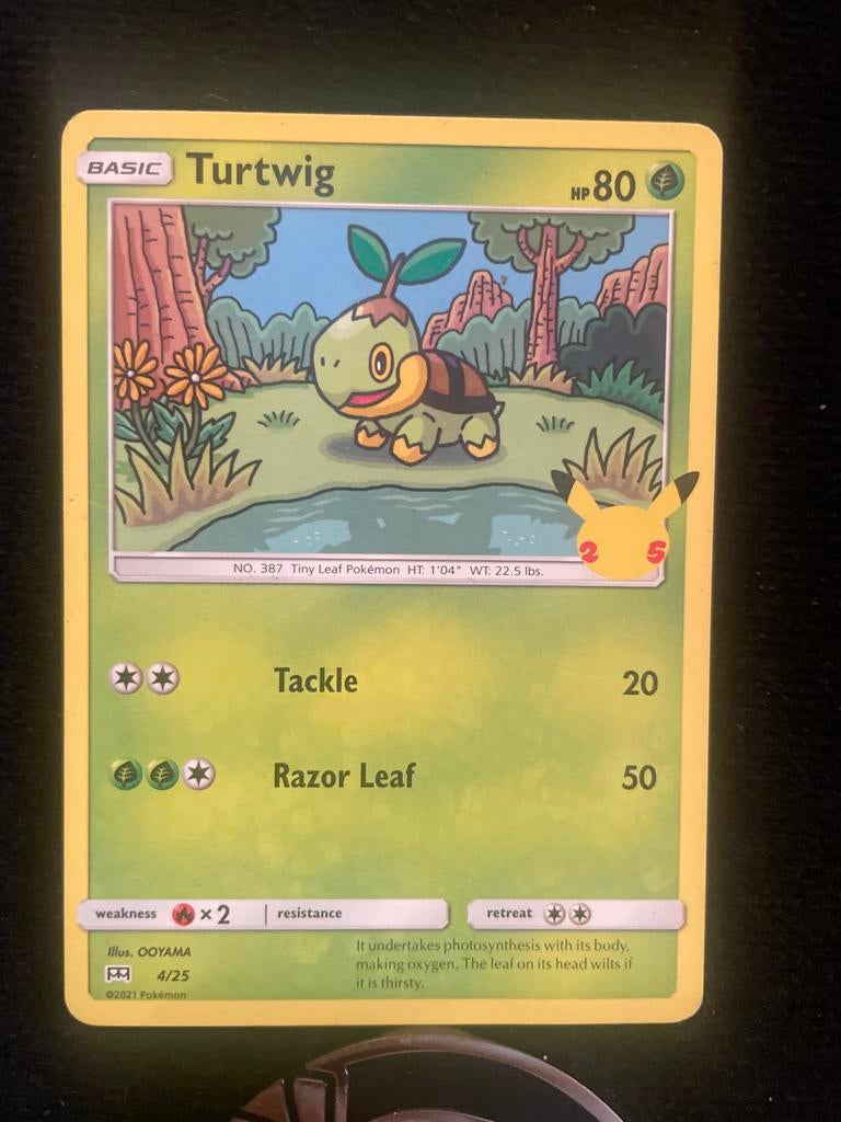 Pokémon Kaart Turtwig 4/25 Celebrations (2021), Hobby en Vrije tijd, Verzamelkaartspellen | Pokémon, Ophalen of Verzenden, Zo goed als nieuw