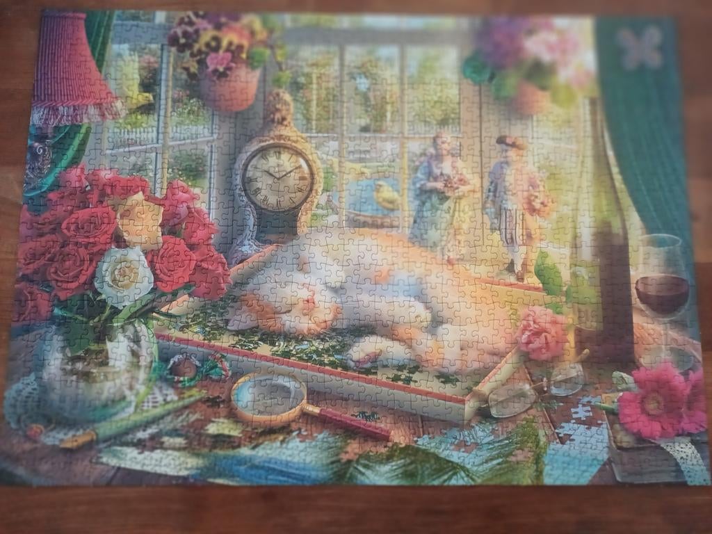 Superleuke puzzel Schmidt kat 1000 stukjes, Ophalen of Verzenden, 500 t/m 1500 stukjes, Zo goed als nieuw