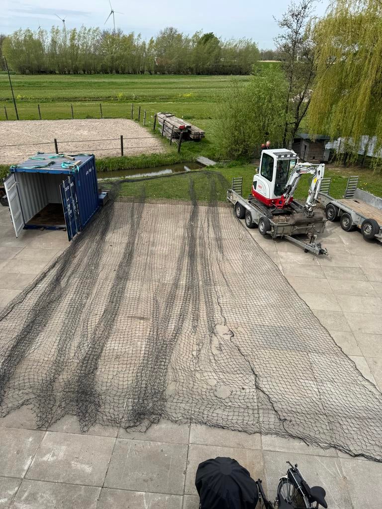 Stevig nylon net 20 X 15 meter, Ophalen, Gebruikt