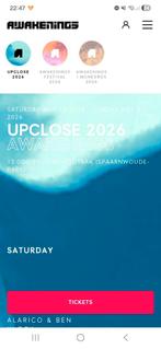 Awakenings upclose tickets 2 x zaterdag 16 mei, Tickets en Kaartjes