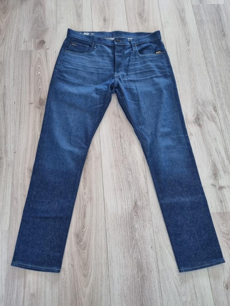 Gstar 3301 Slim 38 34 taille 48cm lengte 113cm zgan, Kleding | Heren, Spijkerbroeken en Jeans, Ophalen of Verzenden, Zo goed als nieuw