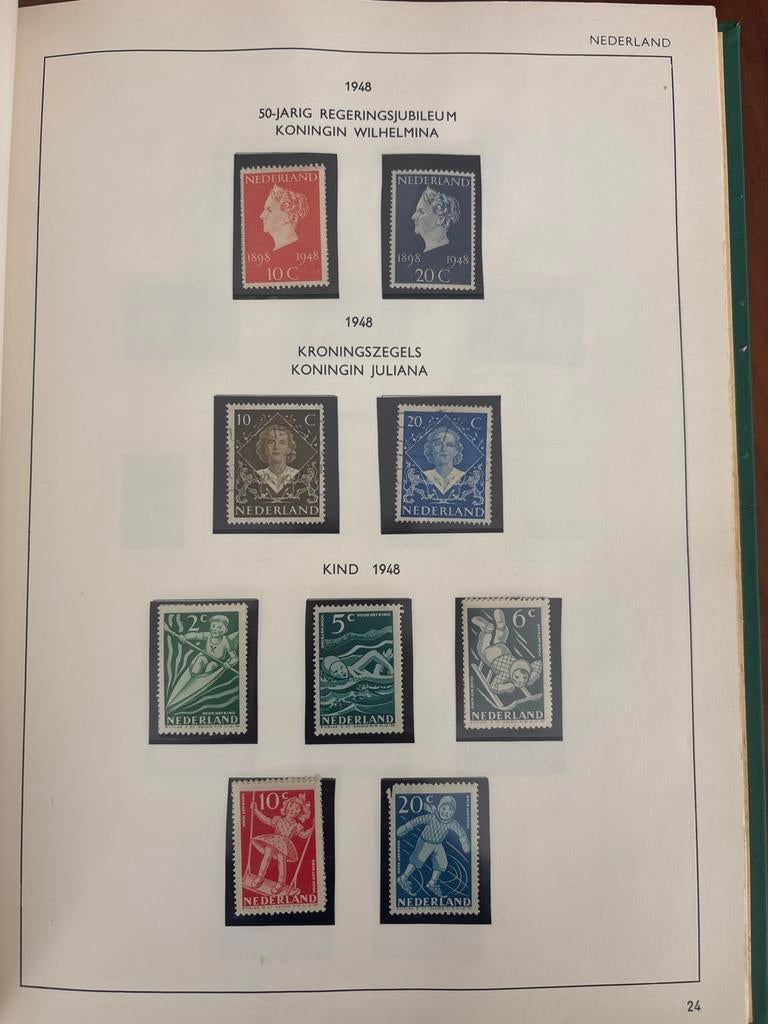 Postzegels Nederland 1948 - Jubileum, Kroning & Kinderserie, Postzegels en Munten, Postzegels | Nederland, Na 1940, Ophalen of Verzenden