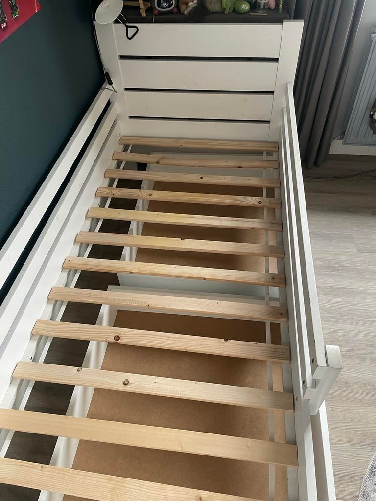 Eenpersoonsbed Rockwood met lades en uitvalbeveiliging, Ophalen, Gebruikt, 90 cm, Eenpersoons