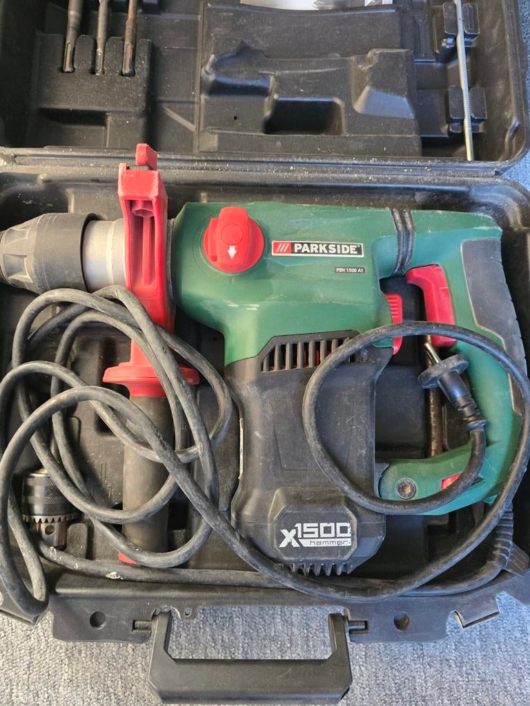 Parkside PBH 1500 A1 klopboor met borenset, Doe-het-zelf en Verbouw, Gereedschap | Boormachines, Ophalen, Boor- en/of Breekhamer