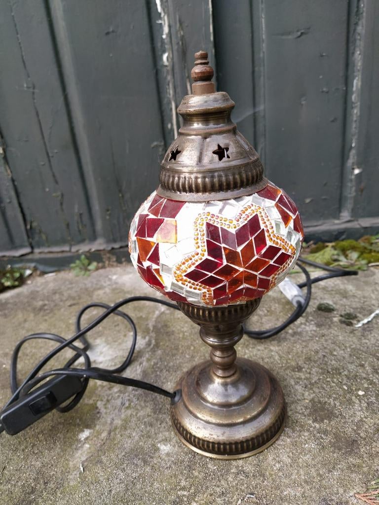 Mozaïek Tafellamp - Oosterse Sfeer, Antiek en Kunst, Verzenden
