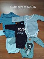 5 ROMPERTJES LANGE MOUWEN 50/56, Kinderen en Baby's, Babykleding | Maat 50, Ophalen, Zo goed als nieuw, Jongetje, Nacht- of Onderkleding