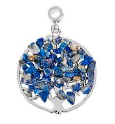 Hanger Levensboom met Lapis Lazuli, Sieraden, Tassen en Uiterlijk, Kettinghangers, Nieuw, Steen of Mineraal, Blauw, Overige voorstellingen
