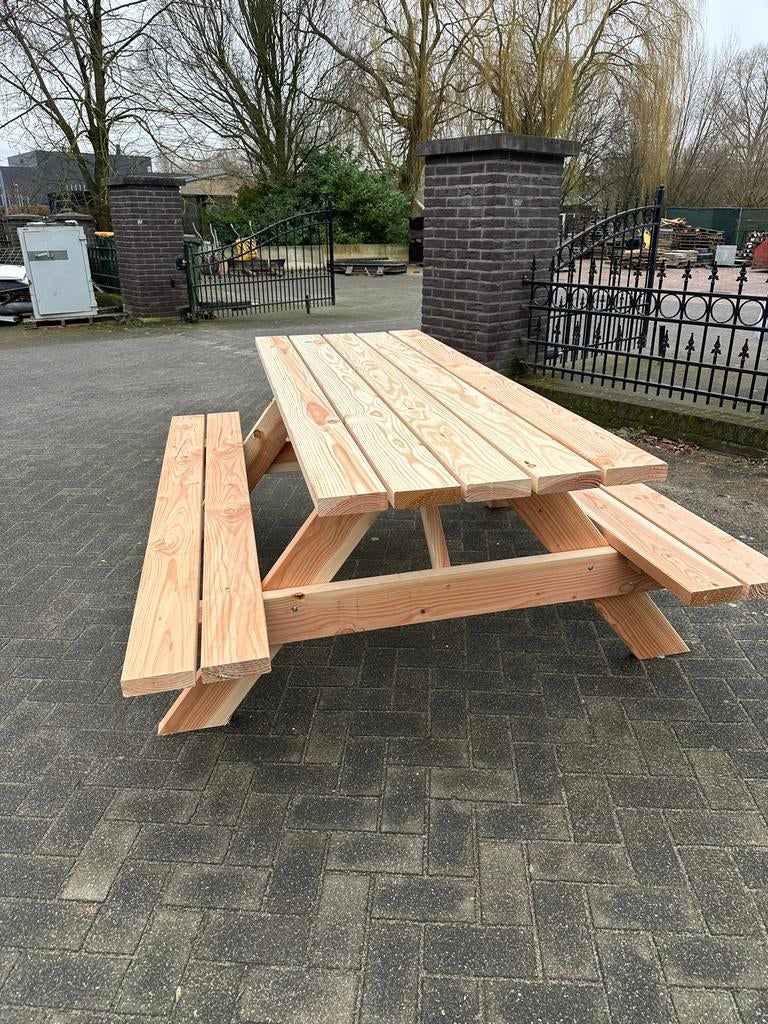 Douglas picknicktafel, Ophalen, Nieuw, Rechthoekig, Hout