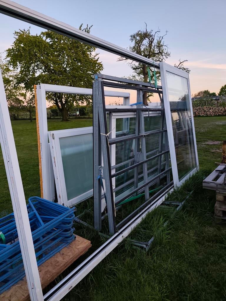 Aluminium Schuifpui 2350x4460mm met Twee Schuifdelen, Doe-het-zelf en Verbouw, Kozijnen en Schuifpuien, Ophalen