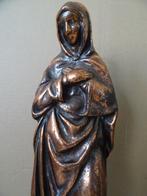 Antiek Mariabeeld antiek gietijzeren Mariabeeld 38cm 1850, Ophalen of Verzenden