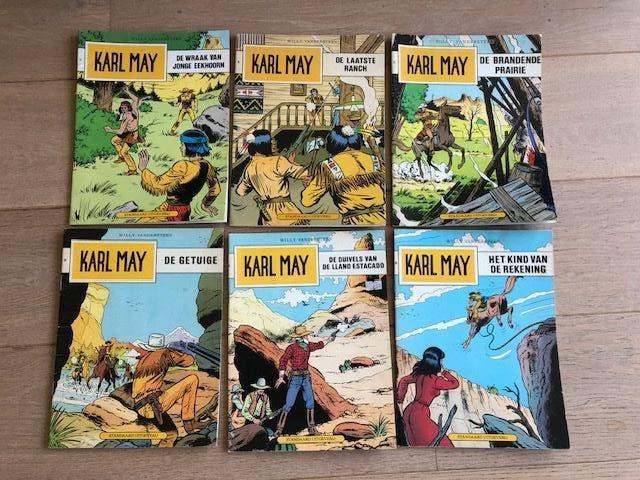 6 stripboeken van Karl May door Willy Vandersteen, Gelezen, Willy Vandersteen, Ophalen of Verzenden, Meerdere stripboeken
