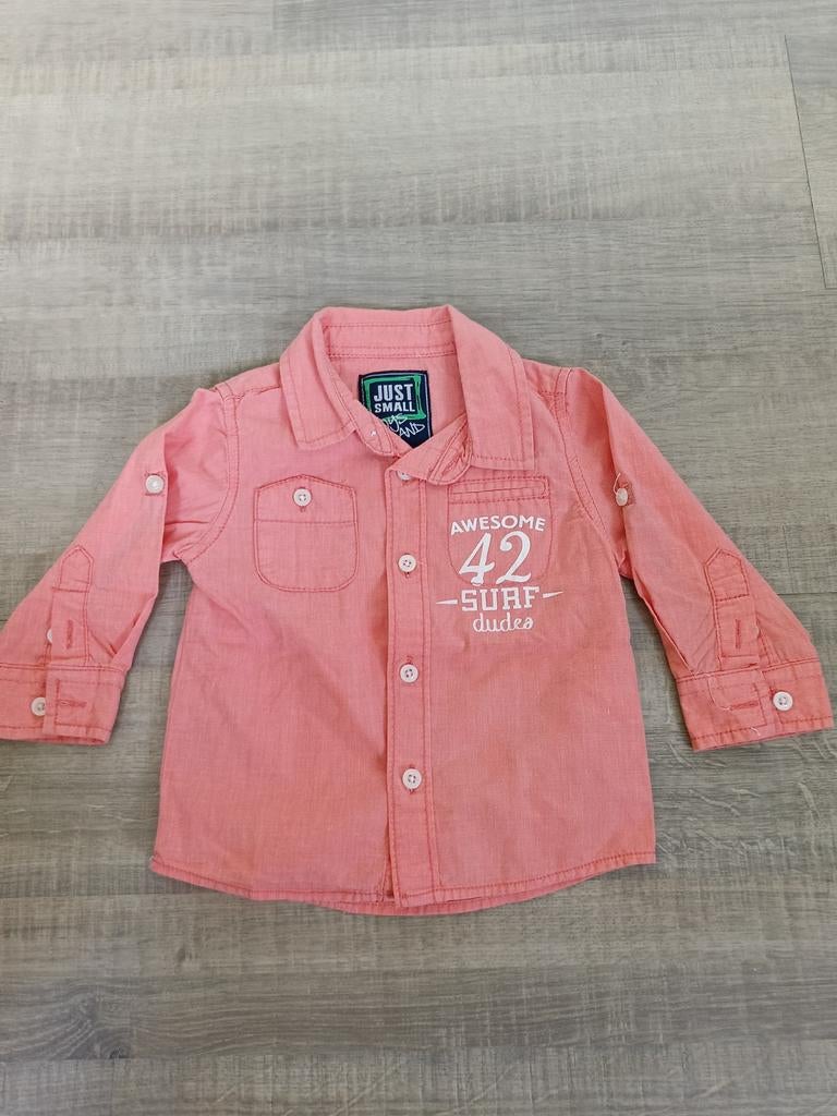 Just Small Blouse Maat 68 - Zalm Roze, Jongetje of Meisje, Just Small, Ophalen of Verzenden, Zo goed als nieuw