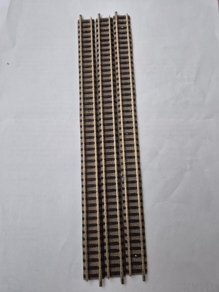 Fleischmann N spoor rechte rail 3 stuks 9100, Hobby en Vrije tijd, Modeltreinen | N-Spoor, Gebruikt, Gelijkstroom, Fleischmann