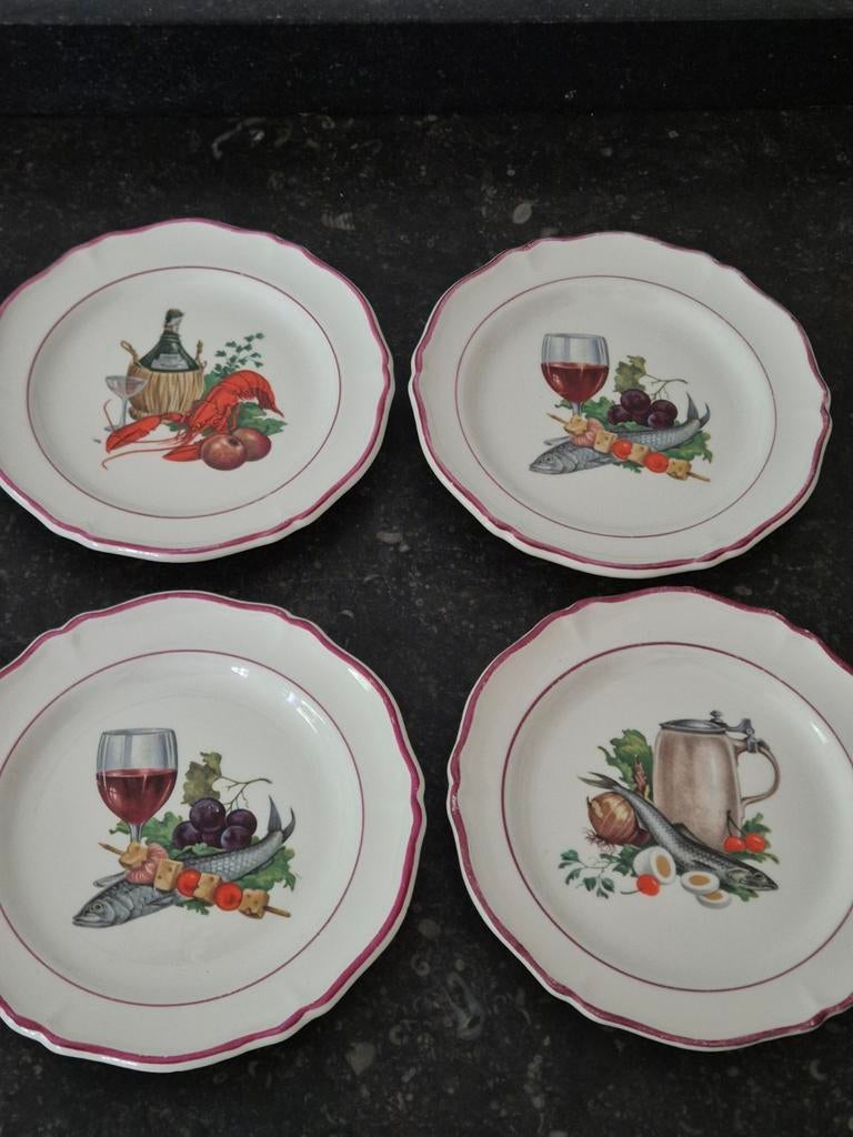 Vintage borden van St Amand, Antiek en Kunst, Ophalen of Verzenden