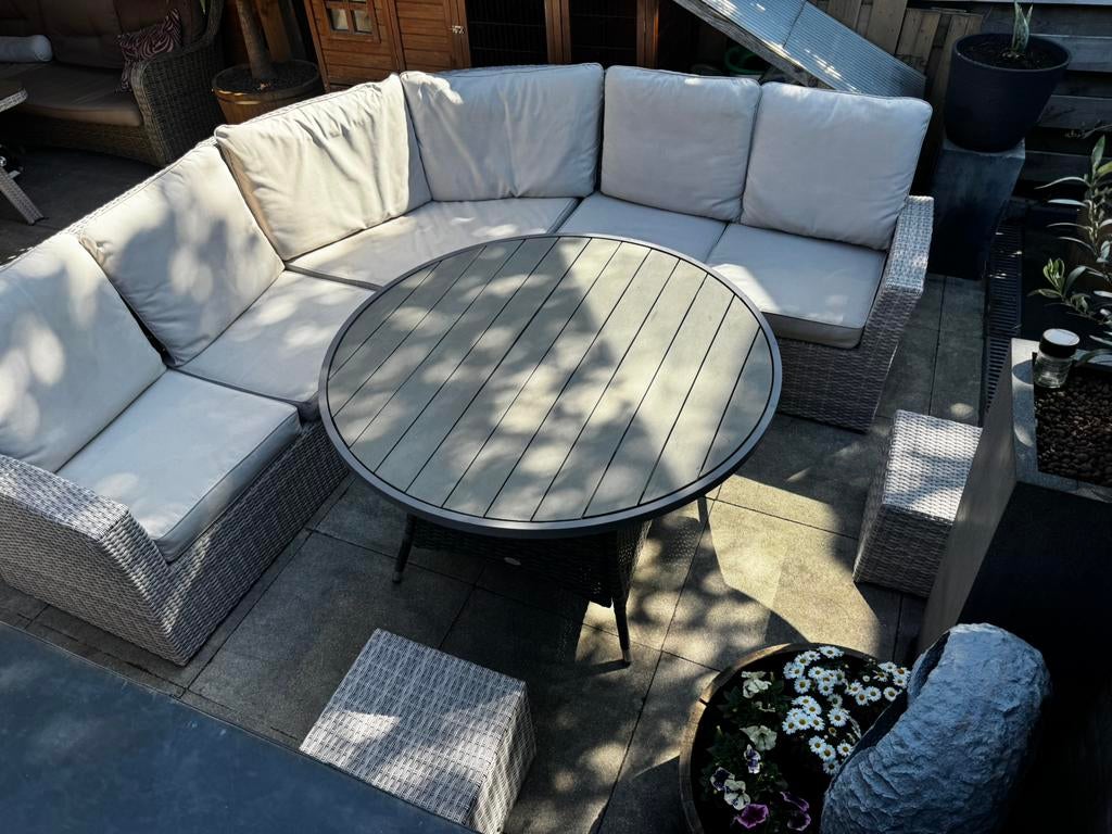 Mooie Garden Impressions loungeset met ronde tafel, Ophalen of Verzenden, Zo goed als nieuw, Wicker