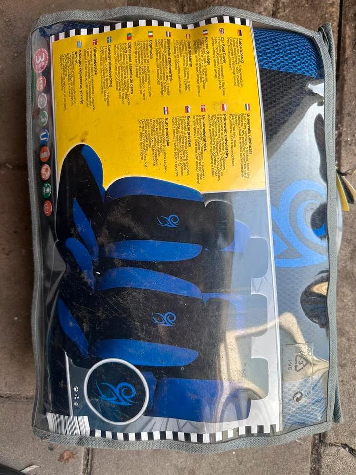 Nieuwe universele auto stoelhoezen - Blauw/Zwart, Auto diversen, Auto-accessoires, Nieuw, Ophalen of Verzenden