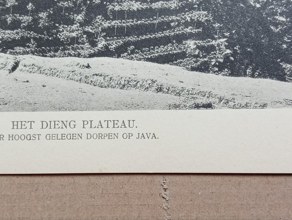 Gravure Nederlands Indië Dieng Plateau 1910, Ophalen of Verzenden, Voor 1940, Zo goed als nieuw, Buitenland