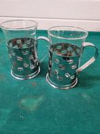 theeglazen met metalen greep, Ophalen of Verzenden, 'T Olde Gre-j, Info@toldegrej.nl, Endepoelstraat 20f Didam