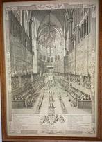 Kopergravures van de kroning van koning Lodewijk XV de kerk, Ophalen of Verzenden