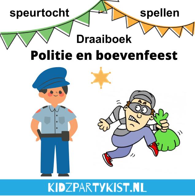 Politie en boevenfeestje draaiboek, speurtocht en spelletjes, Ophalen, Nieuw