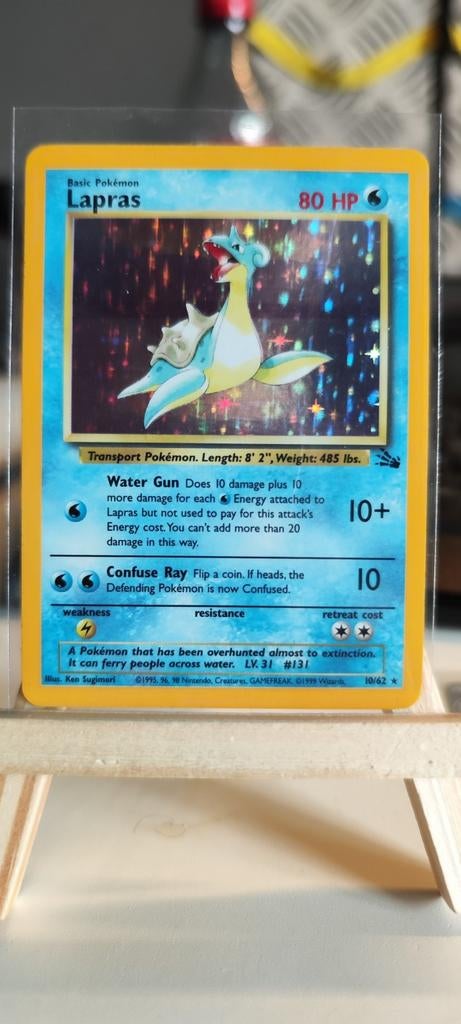 Lapras Pokémon kaart Fossil 10/62, Ophalen of Verzenden