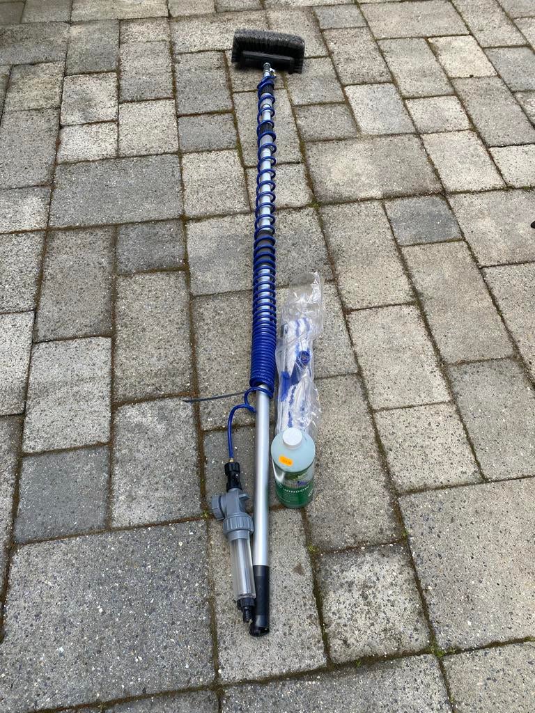 Telescopische wasborstel voor ramen, ramen lappen, Ophalen, Zo goed als nieuw