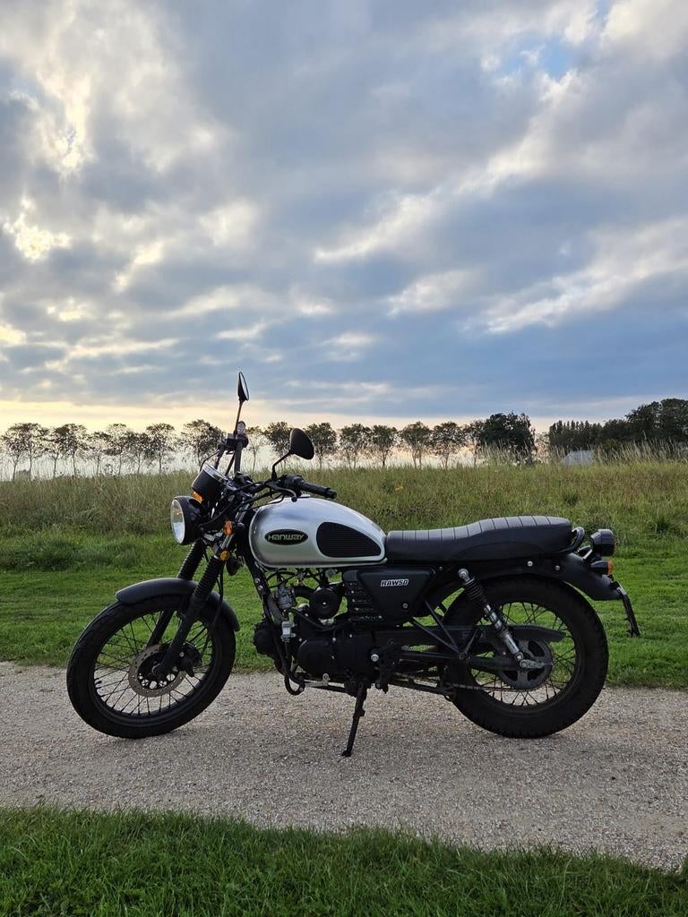 Hanway Raw 50 4takt 2023 caféracer (geweldige staat!), Fietsen en Brommers, Brommers | Overige merken, Ophalen, Maximaal 45 km/u