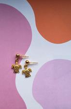 Gouden schildpad oorbellen, Overige materialen, Nieuw, Ophalen of Verzenden, Knopjes of Stekers