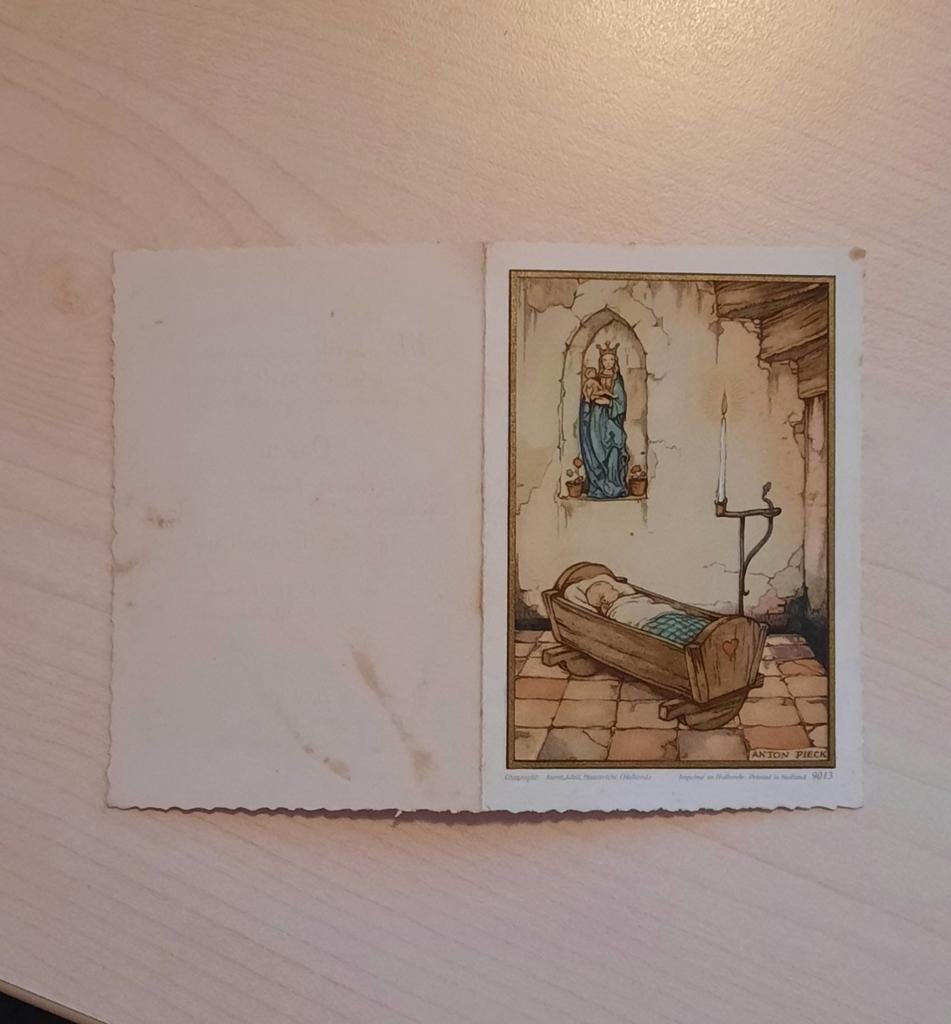 Geboortekaartje DORIEN 17-04-1951 ANTON PIECK - KUNST ADELT, Verzamelen, Ophalen of Verzenden, Voor 1970, Geboortekaartje