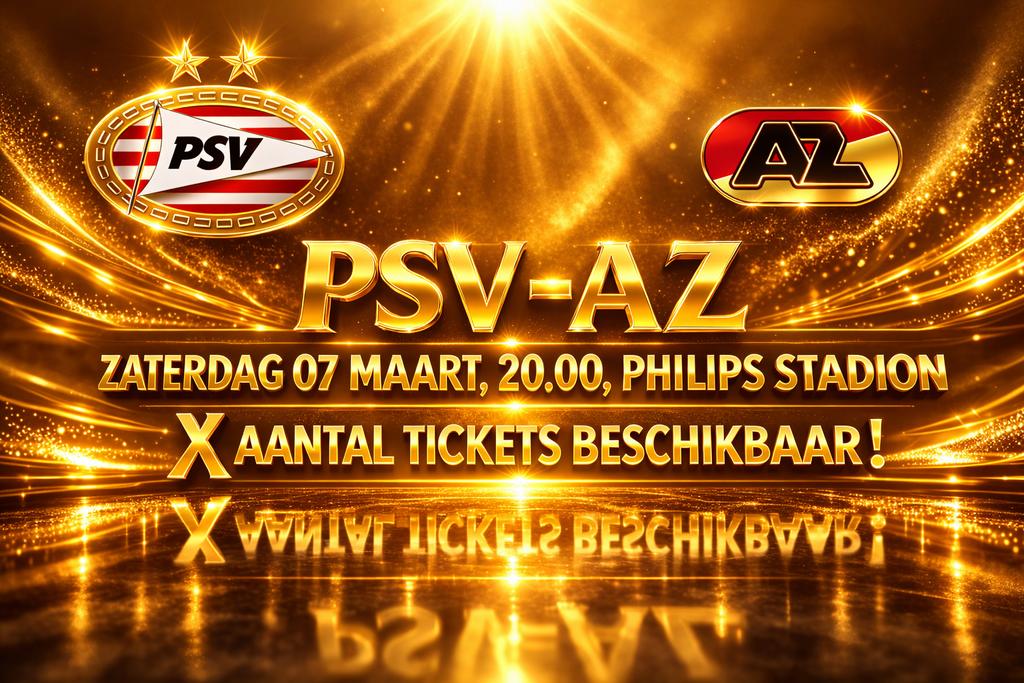PSV-AZ (Zaterdag 07 Maart) X Aantal Plaatsen!, Tickets en Kaartjes, Drie personen of meer