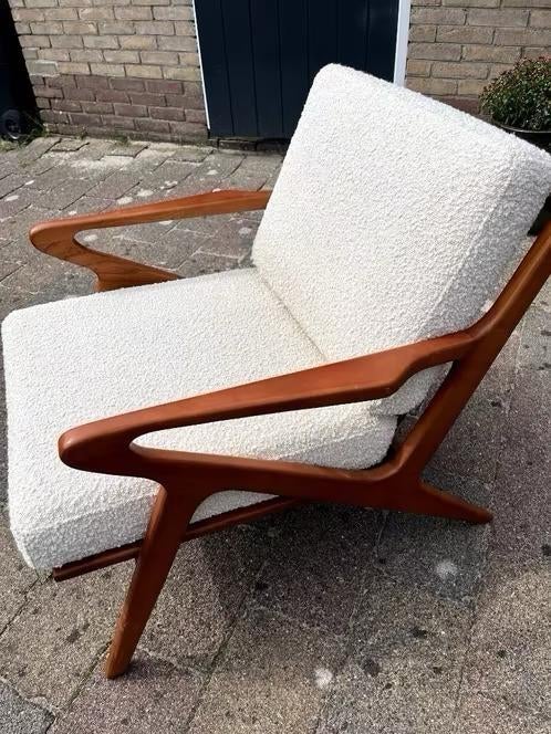 Sissy boy fauteuil mid century, Ophalen of Verzenden, Zo goed als nieuw, 75 tot 100 cm, 50 tot 75 cm
