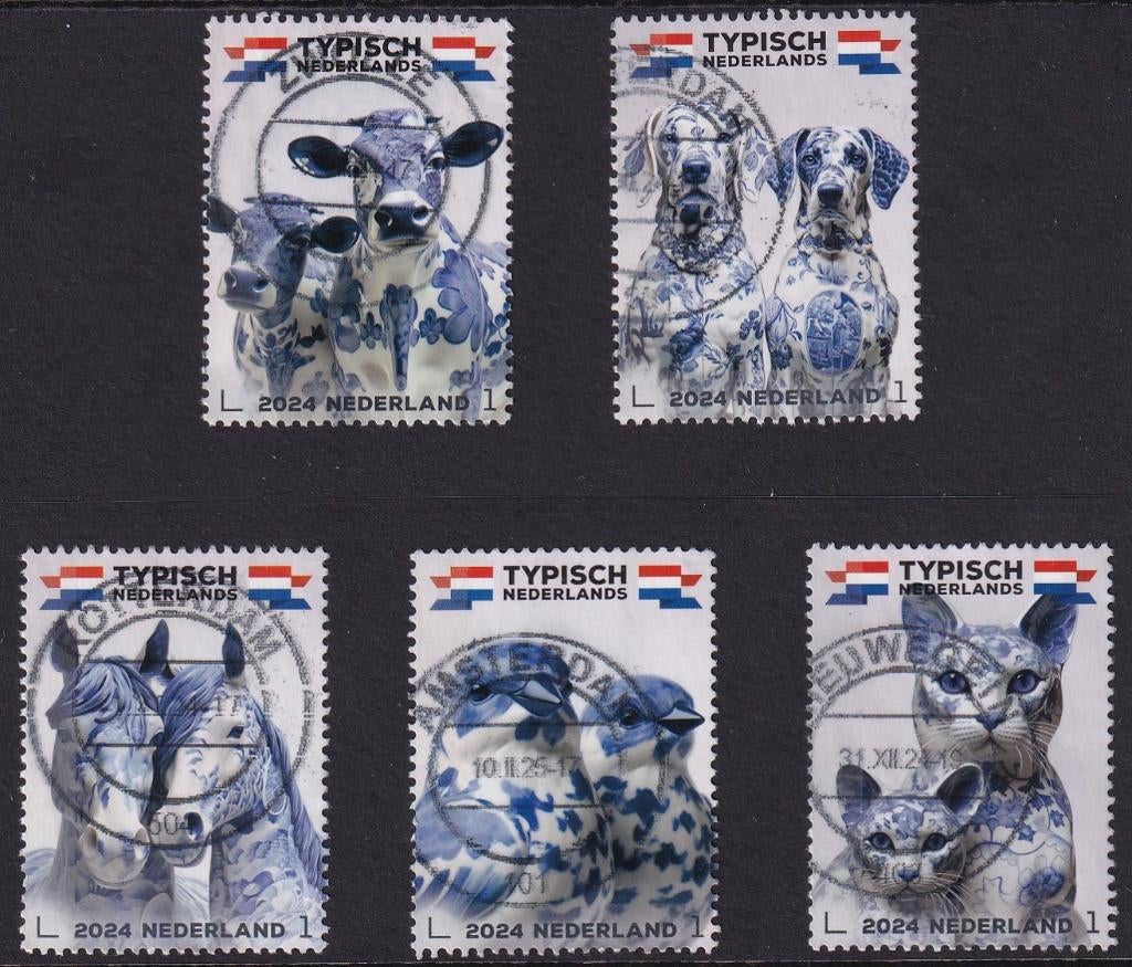 Voor € 2,50 Typisch Nederlands 2024 de complete set 5 zegels, Postzegels en Munten, Postzegels | Nederland, Verzenden, Na 1940