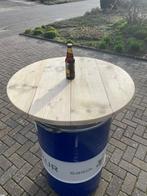 Unieke bartafel van olievat met houten blad, Ophalen, Nieuw