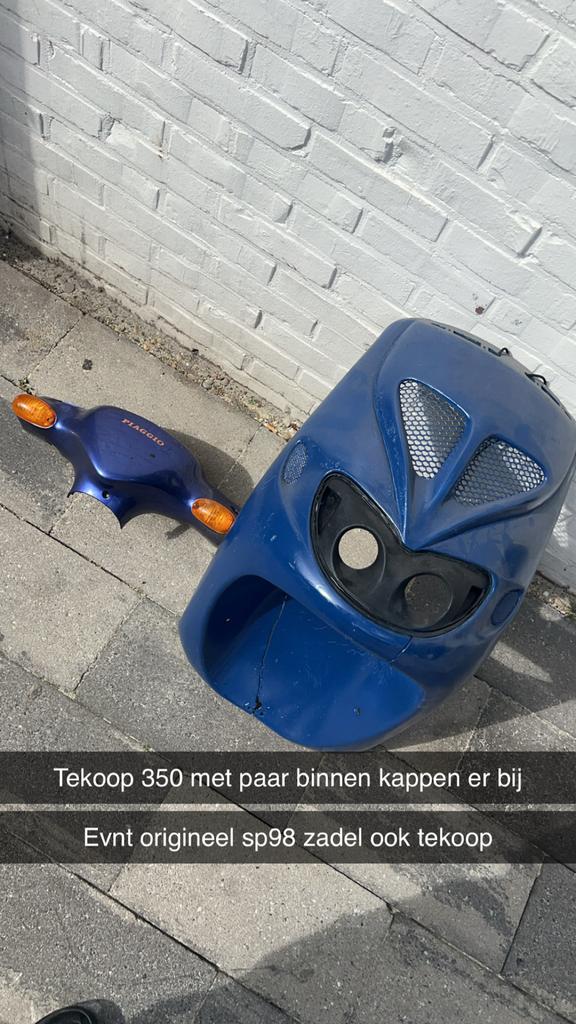 Piaggio Zip SP 98 voorkap en stuurkap, Ophalen of Verzenden, Gebruikt, Kap, Piaggio