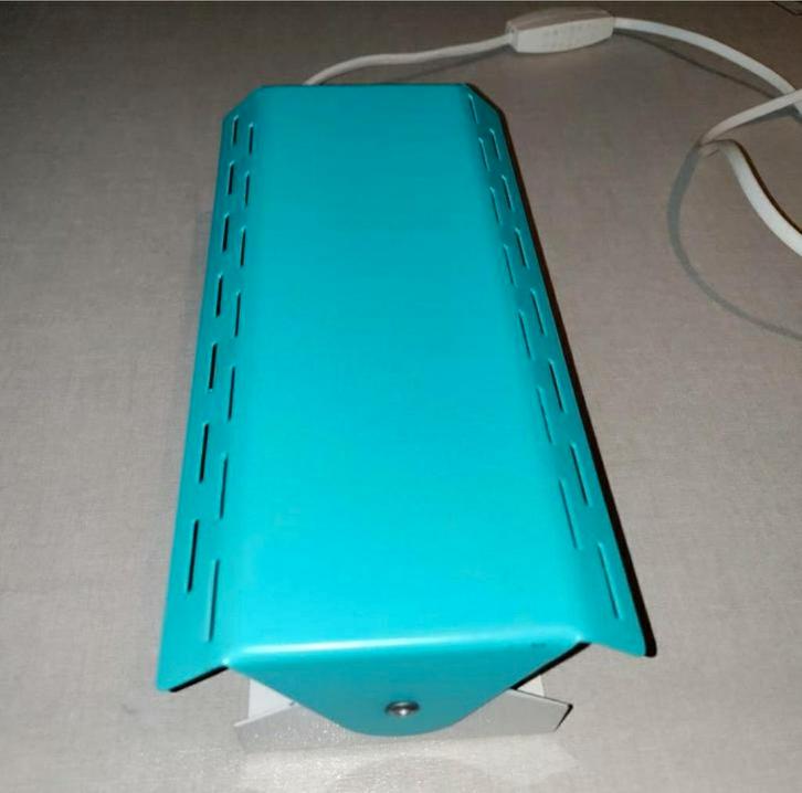 Schemerlampje,RETRO,Turquoise,wand,bedlampje,G&G,1960, Huis en Inrichting, Lampen | Wandlampen, Zo goed als nieuw, Metaal, Ophalen of Verzenden