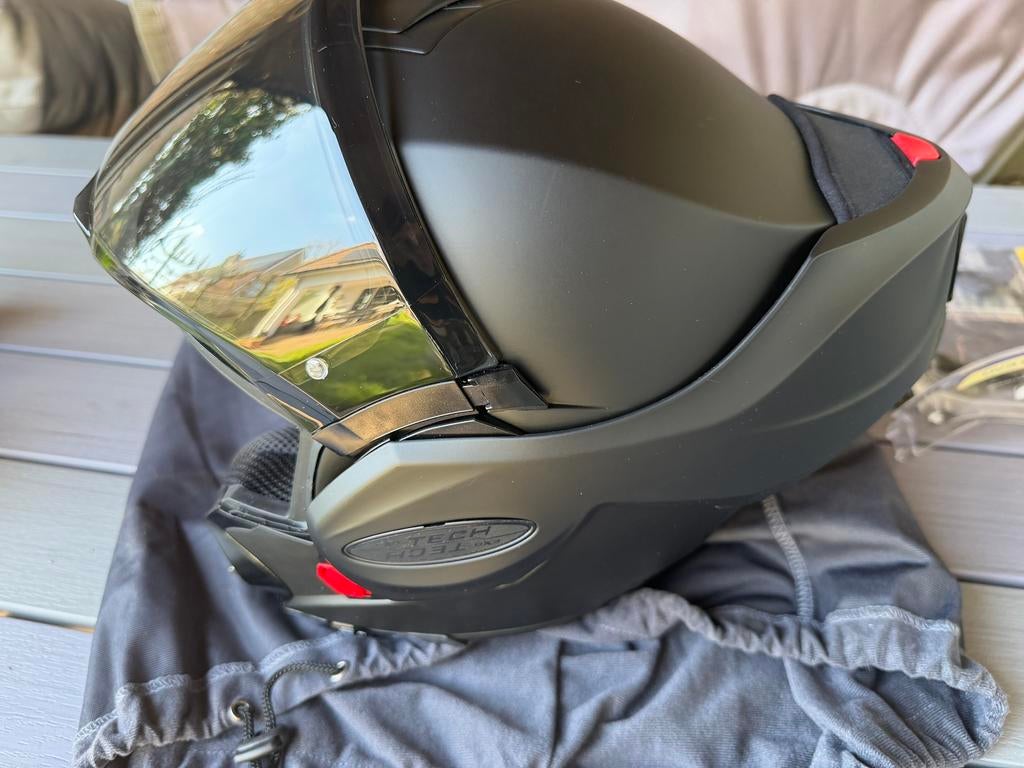 Scorpion Exo-Tech Evo Matt Black maat S, Fietsen en Brommers, Brommerhelmen, Zo goed als nieuw, Ophalen of Verzenden