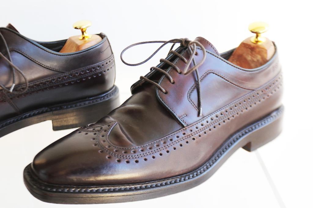 Ongelofelijk! Hugo Boss cordovan derbies in maat 7.5 = 41.5, Kleding | Heren, Schoenen, Bruin, Ophalen of Verzenden, Zo goed als nieuw