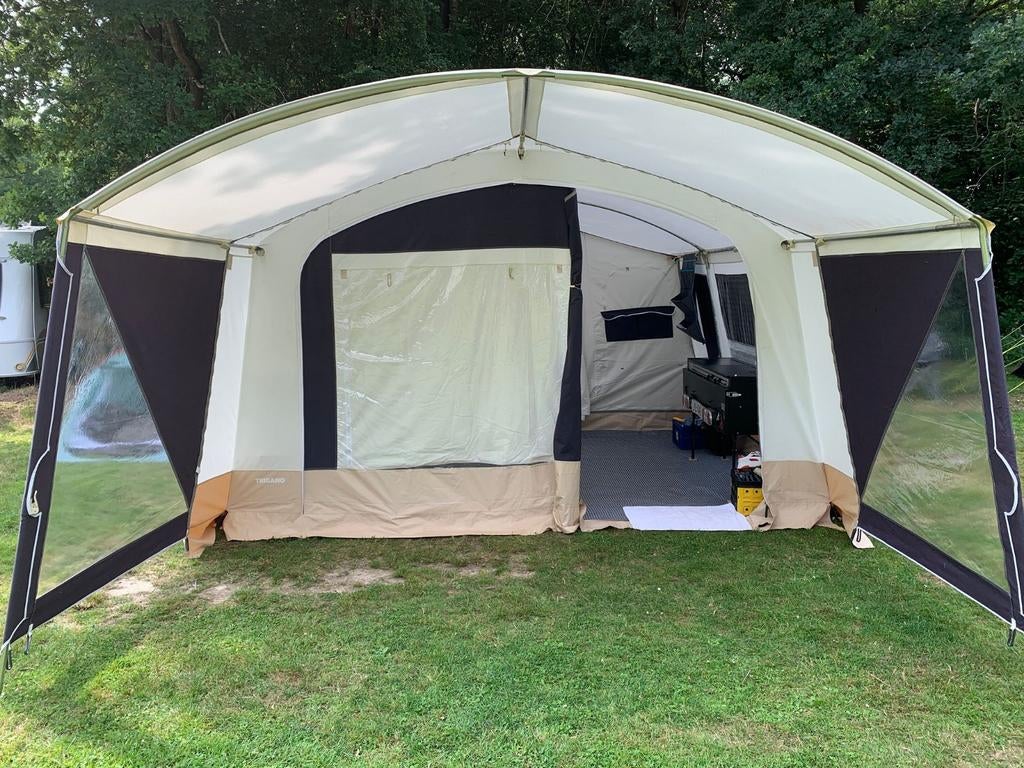 Trigano Galleon vouwwagen, Caravans en Kamperen, Vouwwagens, Ophalen, Trigano, Beige, Aanwezig