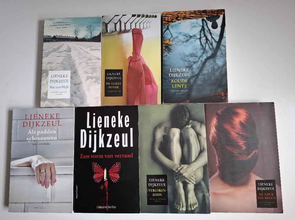 LIENEKE DIJKZEUL – 7 LITERAIRE THRILLERS, Gelezen, Lieneke Dijkzeul, Ophalen of Verzenden, Nederland