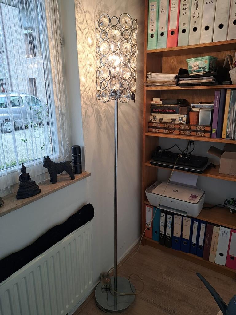 Staande lamp, Ophalen, Zo goed als nieuw, Glas, 150 tot 200 cm