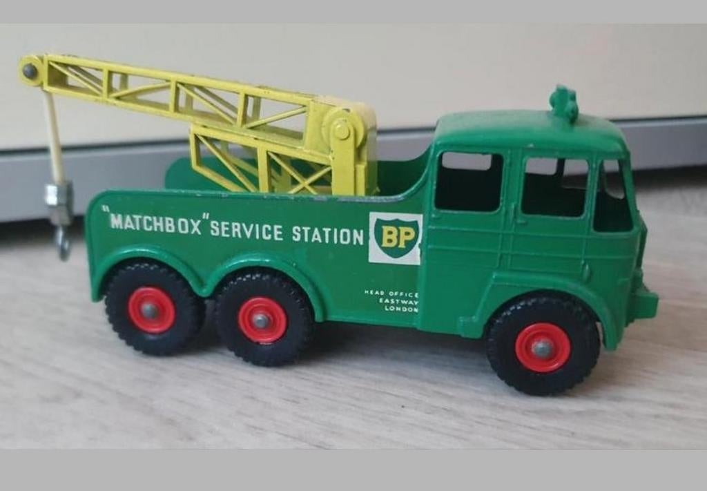 Matchbox BP service station heavy breakdown truck mercedes, Antiek en Kunst, Antiek | Speelgoed, Ophalen