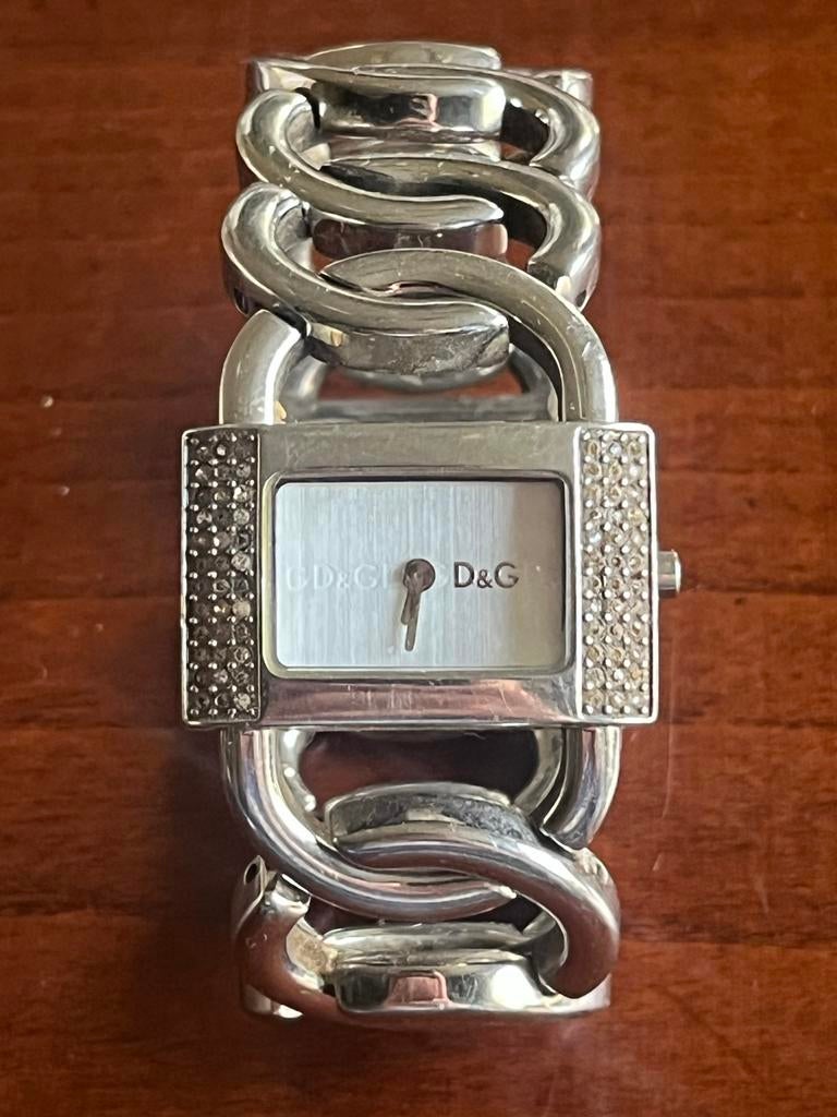 D&G Horloge met Strass - Stijlvol Polshorloge, Sieraden, Tassen en Uiterlijk, Horloges | Dames, Gebruikt, Staal, Polshorloge, Ophalen of Verzenden