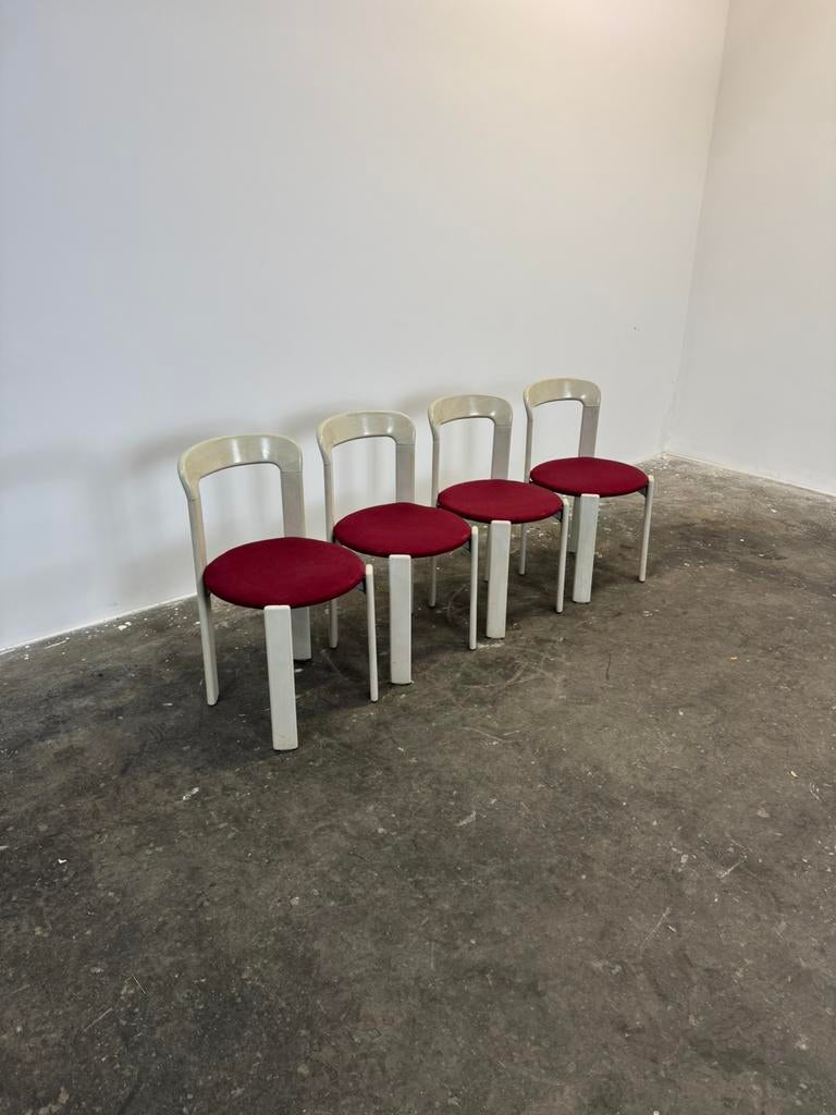 6 x Kusch Co Bruno Rey Hay stoelen grijs/rood, Antiek en Kunst, Ophalen