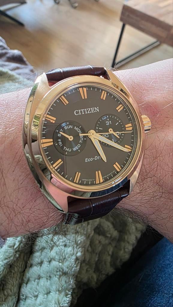 Citizen BU4018-11H Eco-Drive horloge, Ophalen of Verzenden, Zo goed als nieuw, Staal, Citizen