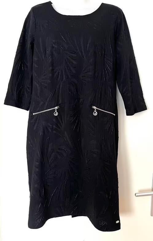 Angelle Milan zwarte jurk maat 42/44 [v], Kleding | Dames, Jurken, Zwart, Maat 42/44 (L), Ophalen of Verzenden, Zo goed als nieuw