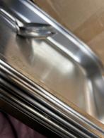 Gastronorm Bakken - 1/1 6 stuks + RVS lepels, Ophalen, Overige typen, Zilver, Zo goed als nieuw