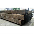 3 Houten spoorbielzen gezocht Hilversum, Gebruikt, 25 cm of meer, Biels, Ophalen of Verzenden