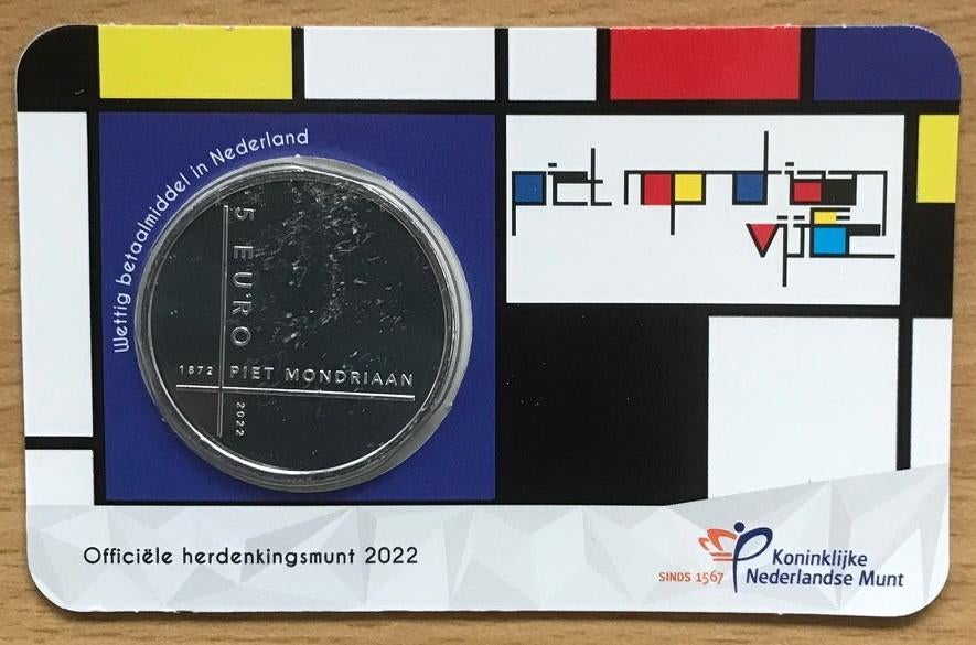 Nederland - 5 euro coincard - Het Piet Mondriaan Vijfje, Postzegels en Munten, Munten | Nederland, Ophalen of Verzenden, Koning Willem I