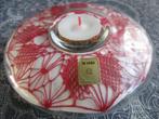 glazen waxinelichthouder van La Vida met borduur erin, Ophalen of Verzenden, Zo goed als nieuw, Overige materialen, Minder dan 25 cm