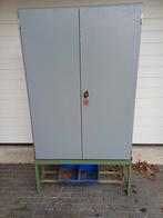 metalen machinekast Vintage  industriële kast dossierkast, Gebruikt, Met slot, Minder dan 25 cm, Metaal